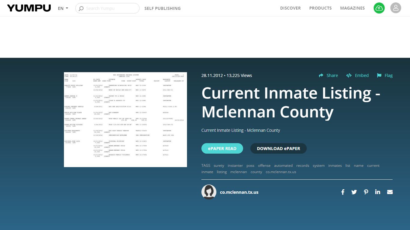Current Inmate Listing - Mclennan County - Yumpu